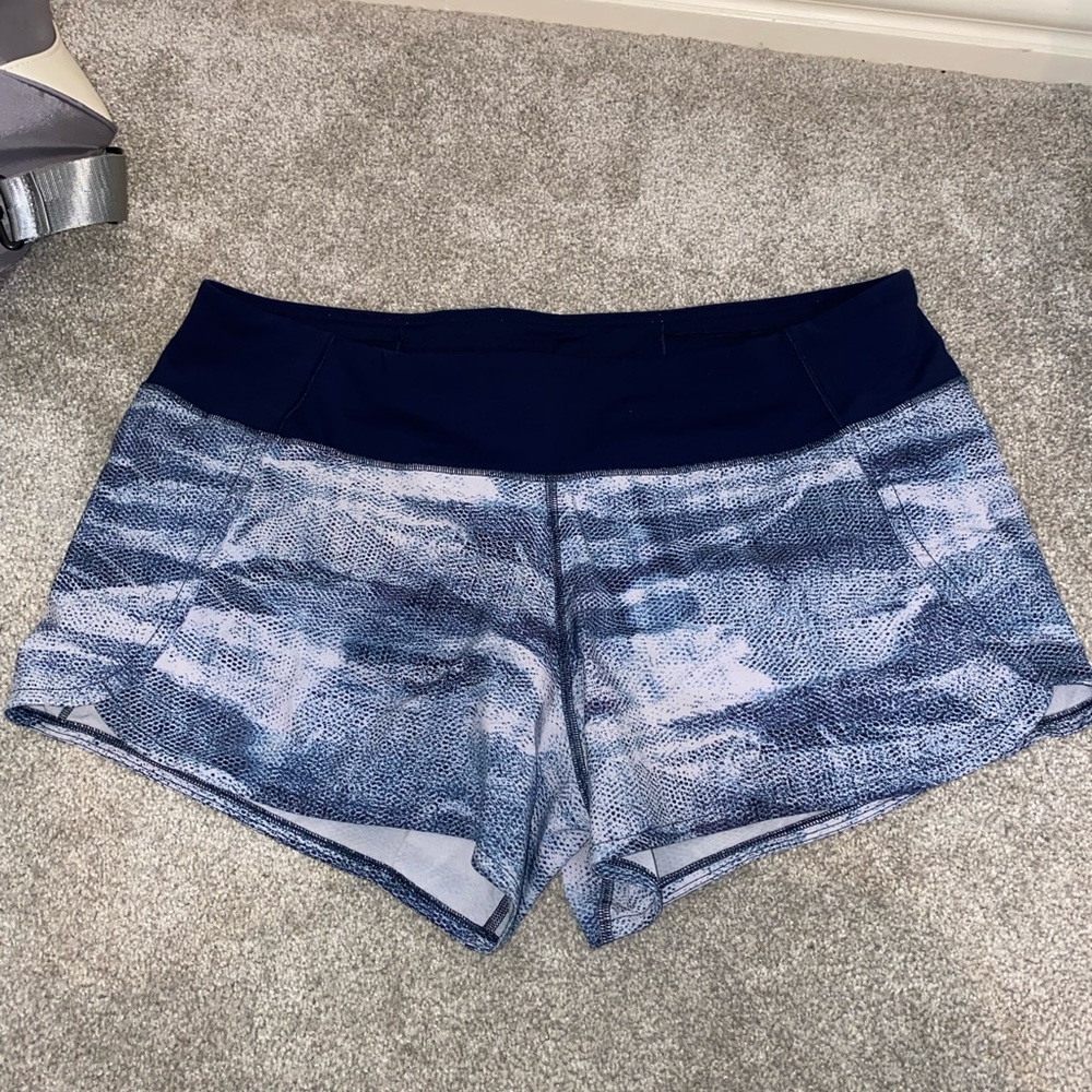 Women’s Blue Pattern Lululemon Shorts